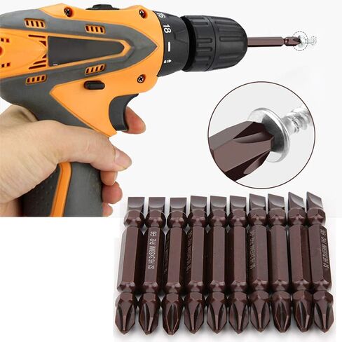 10PCs Double Ended Screwdriver Bit H6.3 x 65MM in Saudi Arabia