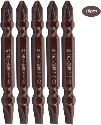 10PCs Double Ended Screwdriver Bit H6.3 x 65MM in Saudi Arabia