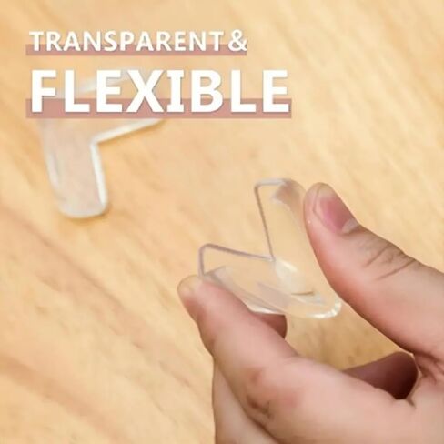10 Pack Corner Protector Guards, Furniture Edge Safety Bumpers, Proof Bumper & Cushion to Cover Sharp Furniture & Table Edges - Clear T Shaped in Saudi Arabia