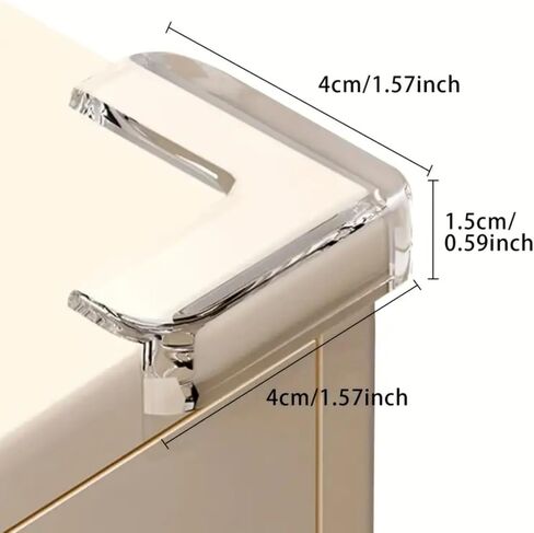 10 Pack Corner Protector Guards, Furniture Edge Safety Bumpers, Proof Bumper & Cushion to Cover Sharp Furniture & Table Edges - Clear T Shaped in Saudi Arabia