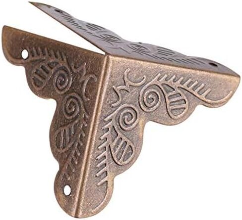 Iron Corner Decorative Protectors, 12pcs Vintage Box Jewelry Gift Case Guard for Desk, Wood Cases in Saudi Arabia