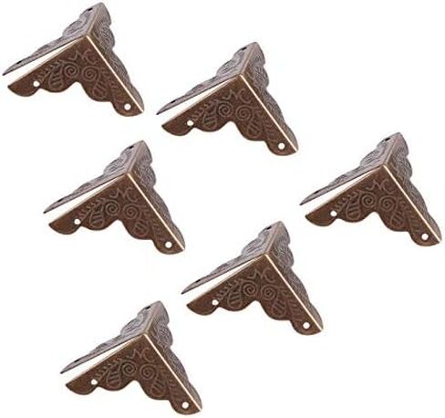 Iron Corner Decorative Protectors, 12pcs Vintage Box Jewelry Gift Case Guard for Desk, Wood Cases in Saudi Arabia