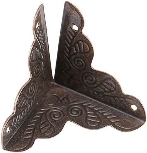 Iron Corner Decorative Protectors, 12pcs Vintage Box Jewelry Gift Case Guard for Desk, Wood Cases in Saudi Arabia