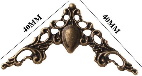 30 Pcs Antique Bronze Antique Edge Corner Decorative Protectors, Scrapbooking Albums Embellishment Photo Frame Jewelry Box Decorative Corner, Decorations, Edge and Corner Guards in Saudi Arabia
