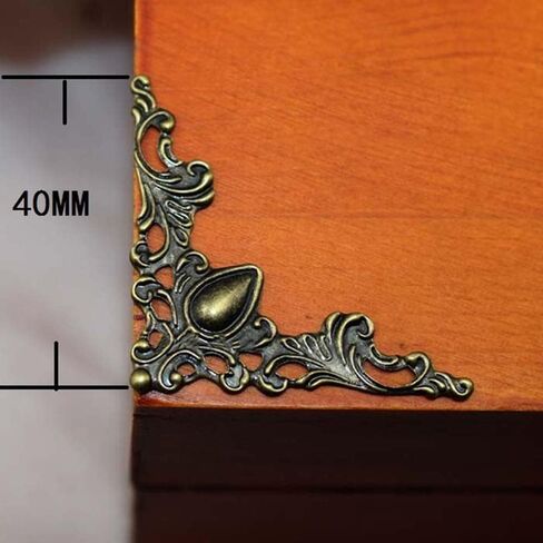 30 Pcs Antique Bronze Antique Edge Corner Decorative Protectors, Scrapbooking Albums Embellishment Photo Frame Jewelry Box Decorative Corner, Decorations, Edge and Corner Guards in Saudi Arabia