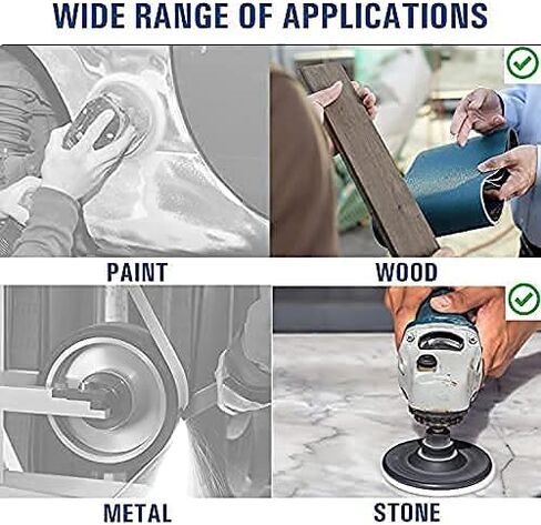 8 Inch x 25 Meters Starcke Sandpaper Rolls - 24 Grit Silicon Carbide Sand Paper Rolls, Heavy Duty Roll Sandpaper Sheets for Wood, Stone, Concrete and Plastics, Auto Sandpapers, Wood Floor Sanders in Saudi Arabia
