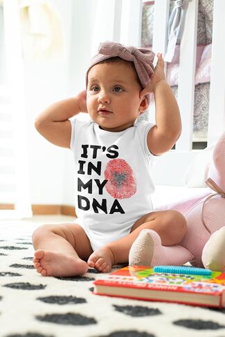 Albania It's in My DNA Baby Bodysuit, Toddler & Kids T-Shirt - Albanian Shirt for Children Albanian Family in Saudi Arabia