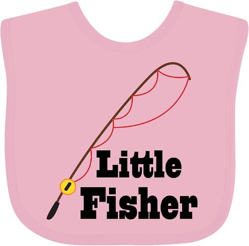 inktastic Little Fisher Fishing Baby Bib in Saudi Arabia