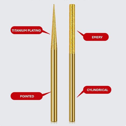 ACCUFINE 𝐃𝐢𝐚𝐦𝐨𝐧𝐝 شنت 𝐁𝐞𝐚𝐝 𝐑𝐞𝐚𝐦𝐞𝐫 مطلي بالتيتانيوم 10 قطعة أشكال مختلفة خرز مخرطة لقمة ثقب لصنع المجوهرات in Kuwait
