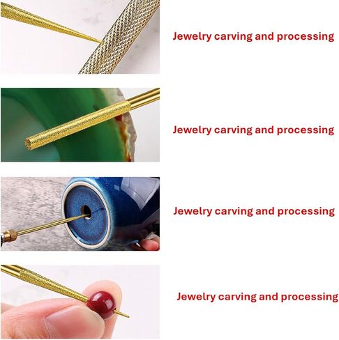 ACCUFINE 𝐃𝐢𝐚𝐦𝐨𝐧𝐝 شنت 𝐁𝐞𝐚𝐝 𝐑𝐞𝐚𝐦𝐞𝐫 مطلي بالتيتانيوم 10 قطعة أشكال مختلفة خرز مخرطة لقمة ثقب لصنع المجوهرات in Kuwait