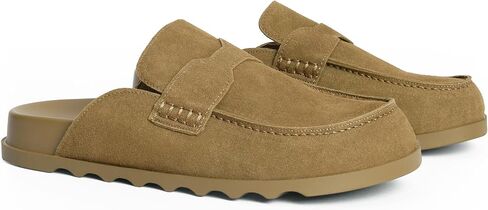 Iiimmu Women Suede Mule Loafers Slipless Slip on Flats Slids Round Toe Slides in Kuwait