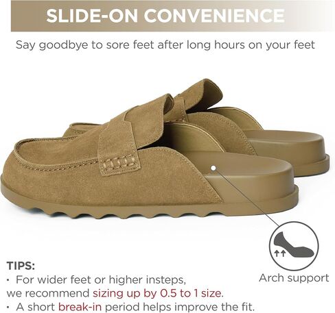 Iiimmu Women Suede Mule Loafers Slipless Slip on Flats Slids Round Toe Slides in Kuwait