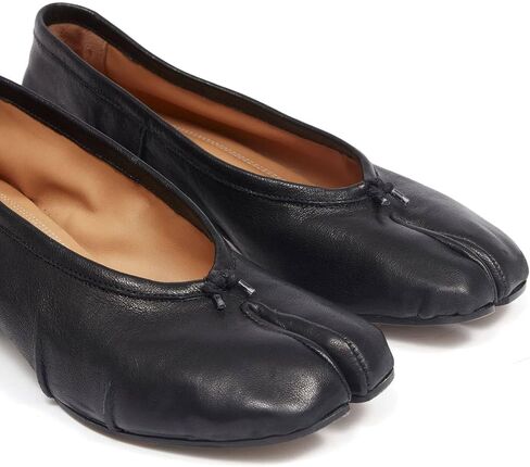 KOKOMOMO Black Split Toe Ballet Heels for Women Japanese Tabi Shoes Cylindrical Low Heels Pumps Chunky Block Heel Office Wedding Party Dress Shoes 1.2 INCH in Saudi Arabia