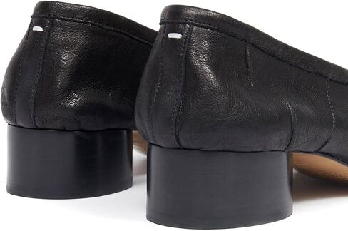 KOKOMOMO Black Split Toe Ballet Heels for Women Japanese Tabi Shoes Cylindrical Low Heels Pumps Chunky Block Heel Office Wedding Party Dress Shoes 1.2 INCH in Saudi Arabia