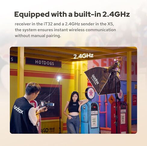 فلاش كاميرا GODOX IT32 TTL، متوافق مع سلسلة Godox X (X3/X3Pro/XPro/XProII/X2T)، 2.4G لاسلكي، GN18، وقت إعادة التدوير 1.5 ثانية، واجهة مغناطيسية in Saudi Arabia