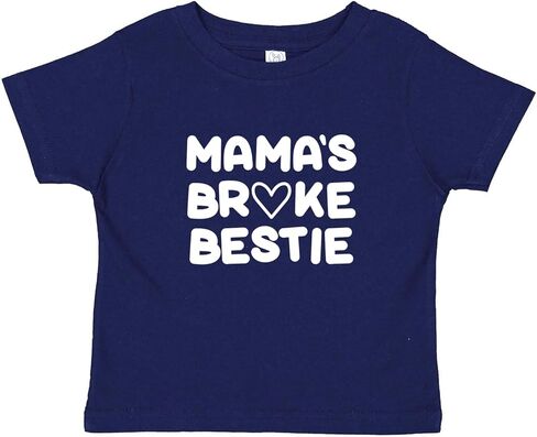 تي شيرت Mama's Broke Bestie بأكمام قصيرة للأطفال الصغار للجنسين in Kuwait