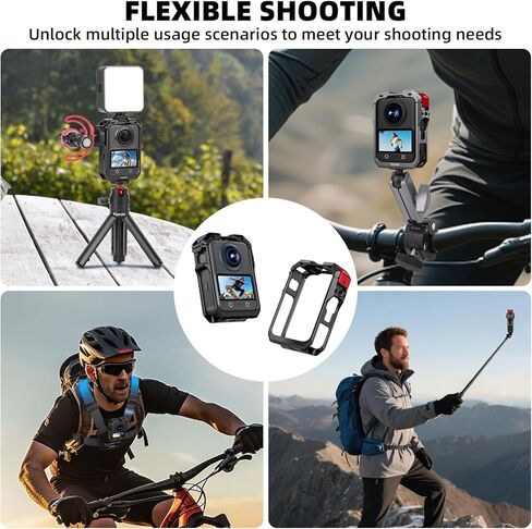 قفص واقي لحامل الكاميرا DJI Osmo 360 من الألومنيوم مع قفل أمان سريع التحرير، حقيبة حمل الكاميرا، ملحقات حقيبة واقية صلبة من النايلون المحمول in Kuwait