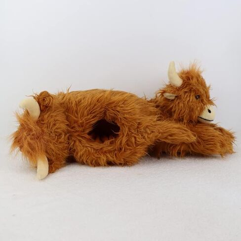 Highland Cow Slippers for Women, Hyland Cattle Slippers Fluffy Scottish Soft Warm Animal House Plush Slippers for Cow Lover Christmas Birthday Gift - Fuzzy Cartoon Design in Saudi Arabia