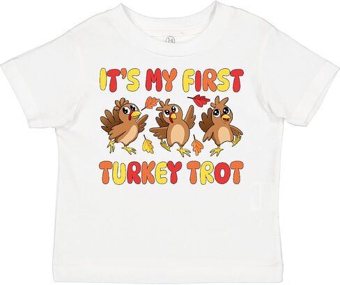 inktastic My First Turkey Trot Toddler T-Shirt in Saudi Arabia