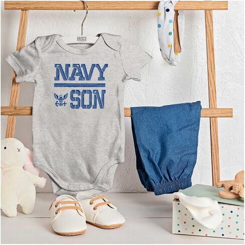 بريسكو براندز US Navy Son Military Anchor Logo Baby Bodysuit Jumper Boys in Saudi Arabia