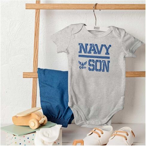 بريسكو براندز US Navy Son Military Anchor Logo Baby Bodysuit Jumper Boys in Saudi Arabia