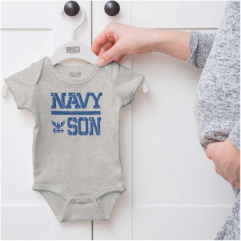 بريسكو براندز US Navy Son Military Anchor Logo Baby Bodysuit Jumper Boys in Saudi Arabia