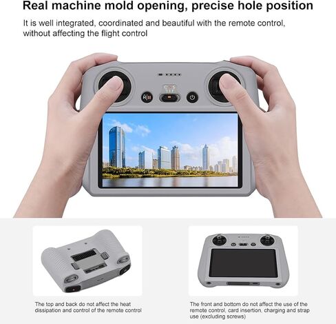 لـ DJI Mini 3 Pro/DJI RC مع حافظة حماية من السيليكون للشاشة (أسود) in Saudi Arabia