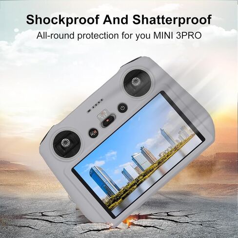 لـ DJI Mini 3 Pro/DJI RC مع حافظة حماية من السيليكون للشاشة (أسود) in Saudi Arabia