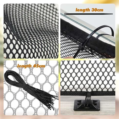 Banister Guard for Baby，10X3ft Balcony Safety Net for Kids,Stair Safety Net for Kids,Railing Covers for Stairs,Baby Stair Net Fit for Child, Small Pet, Toy - Black in Saudi Arabia
