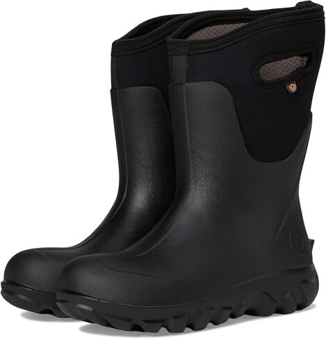 BOGS Women's Classic Seamless Mid Rain Boot, Black, 6 in Saudi Arabia
