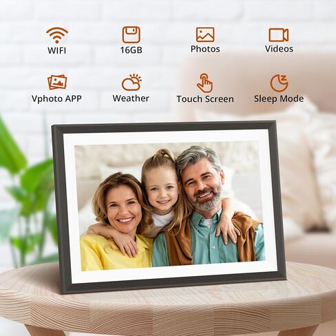 Dragon Touch 10.1'' WiFi Digital Picture Frame with Dual Swappable Snap Frames – 1280×800 HD IPS Touch Screen, Auto-Rotate, Instantly Share Photos/Videos via Free App, Gift for Birthday, Wedding, Mom in Saudi Arabia