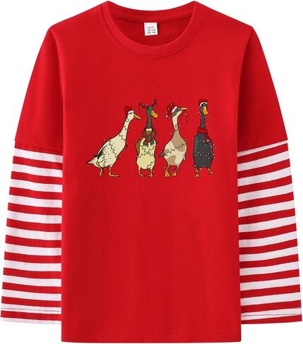 قمصان للأولاد والبنات لعيد الميلاد للأطفال الصغار في عيد الميلاد المجيد على شكل قصب حلوى مضحكة للعطلات ملابس للأطفال من سن 2 إلى 7 سنوات in Kuwait