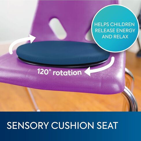 وسادة المقعد النشطة Sit & Twist من BouncyBand - وسادة حسية مقاس 12 بوصة للأطفال حتى وزن 300 رطل - أداة حسية تعزز التعلم النشط وتحسن التركيز والإنتاجية in Kuwait