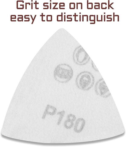 30 Pcs Triangular Hook and Loop Sandpaper 180 Grit 3-1/8 Inches 80mm No Hole Multitool Sandpaper and Triangle Abrasive Multitool Sanding Pads in Saudi Arabia