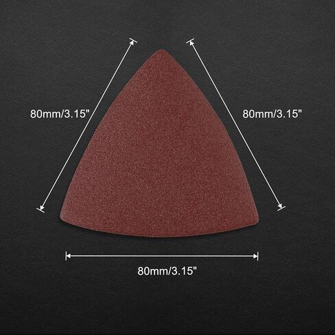 30 Pcs Triangular Hook and Loop Sandpaper 180 Grit 3-1/8 Inches 80mm No Hole Multitool Sandpaper and Triangle Abrasive Multitool Sanding Pads in Saudi Arabia