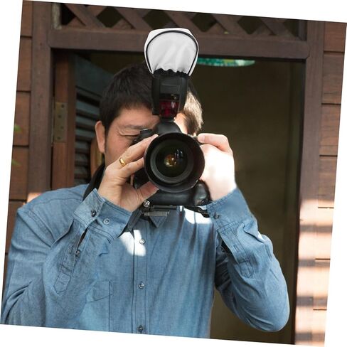 Gadpiparty Universal Soft Cloth Flash Diffuser Cover for Photography Light Modifier Reflector for Strobe Flash Elastic Strap Compatible Camera Brands in Saudi Arabia