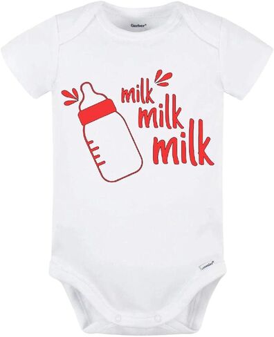 Milk Milk Milk Baby Bodysuit Onesie in Saudi Arabia