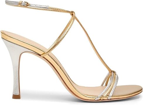 22élevé 90MM Metallic Leather T-Strap Sandals in Saudi Arabia