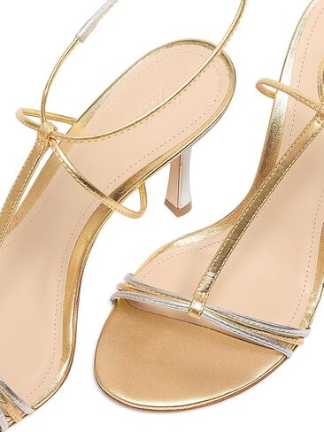 22élevé 90MM Metallic Leather T-Strap Sandals in Saudi Arabia