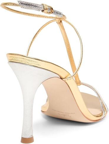 22élevé 90MM Metallic Leather T-Strap Sandals in Saudi Arabia