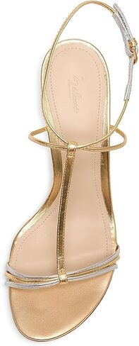 22élevé 90MM Metallic Leather T-Strap Sandals in Saudi Arabia