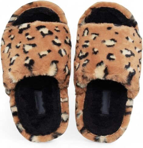 Crocs Unisex Adult Classic Leopard Fur Slide in Saudi Arabia