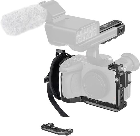 SMALLRIG Cage for Sony FX2, HawkLock Quick Release Camera Cage Kit for Sony with XLR Handle Extension, Wrist Strap and Cable Clamp for HDMI, QR Cold Shoe, Built in NATO Rail/QR Plate for Arca - 5588 in Saudi Arabia