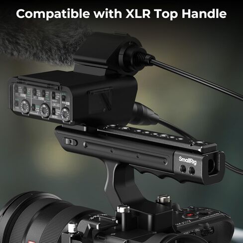 SMALLRIG Cage for Sony FX2, HawkLock Quick Release Camera Cage Kit for Sony with XLR Handle Extension, Wrist Strap and Cable Clamp for HDMI, QR Cold Shoe, Built in NATO Rail/QR Plate for Arca - 5588 in Saudi Arabia