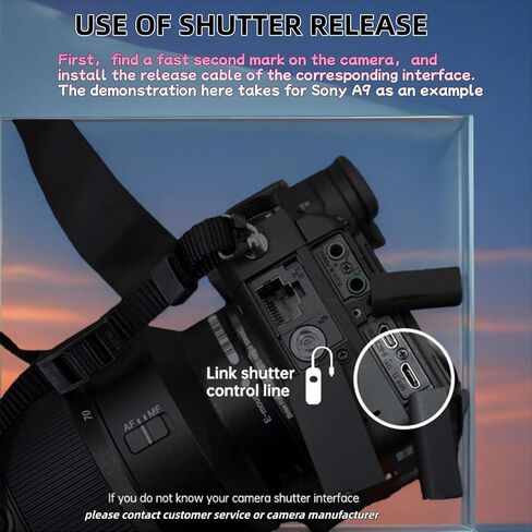 RC-301 Camera Remote Shutter Release Cable for SNY A7, A9, A6000/A6100/A6300/A6400/A6500/A6600Series Cameras, Black, Compatible with Multi Socket Interface in Saudi Arabia
