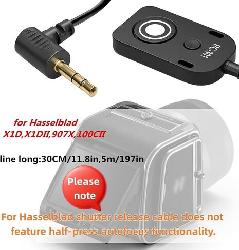 Compact Shutter Release Button Device for Hassel Cameras.Compatible Models: X1D, X1D 50C, X1D2, X1DII 50C, 907X, 907X 50C, 907X 100C, CFVII 50C + 907X in Saudi Arabia