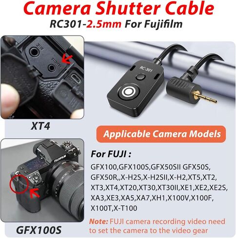 for Fuj/Pen Camera Shutter Release Cable Allows You to Control The Shutter for Clearer and Less Shaky photoGFX100、GFX100S、GFX50SII、GFX50S、GFX50R、X-H2S、X-H2SII、X-H2、XT5、XT4、XT20、XT30、XT30II、 in Saudi Arabia