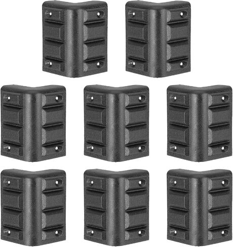uxcell 8 Pcs 1.81"x1.81" Speaker Corner Protectors, Plastic Right Angle Protector Thickening Speaker for Cabinet Guitar Amplifier Stage Speakers, Black in Saudi Arabia