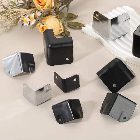 uxcell 8 Pcs 1.81"x1.81" Speaker Corner Protectors, Plastic Right Angle Protector Thickening Speaker for Cabinet Guitar Amplifier Stage Speakers, Black in Saudi Arabia