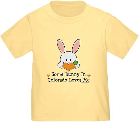 تي شيرت CafePress Some Bunny in Colorado Loves Me Baby T S لطيف للأطفال الصغار، 100% قطن in Kuwait